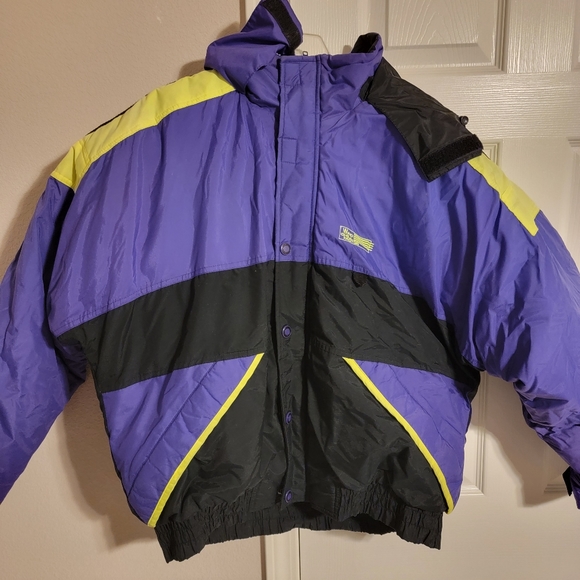 Vintage 90s St. Moritz ski jacket colorblock color block - Picture 1 of 7